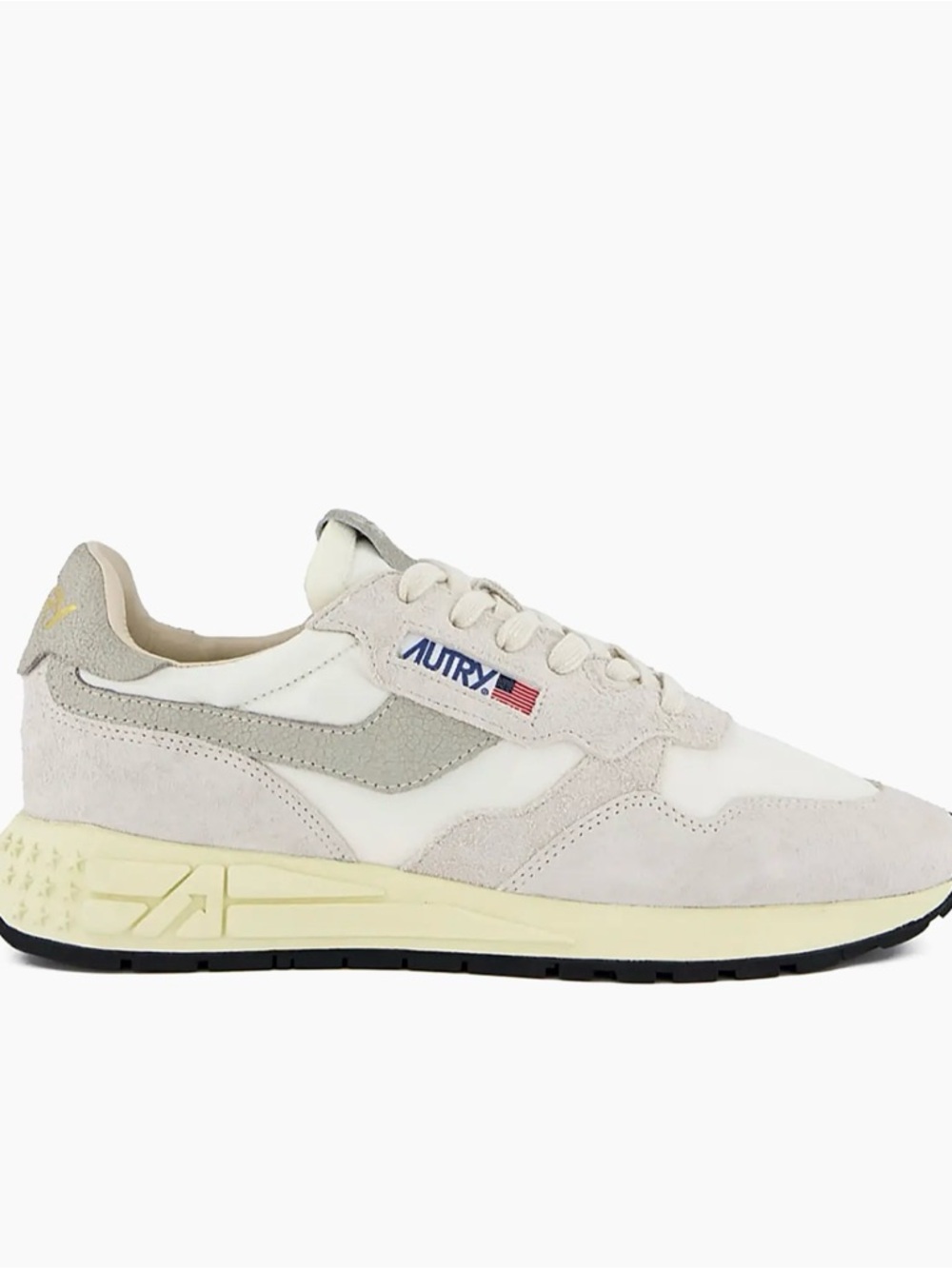 Autry Women's White & Light Gray Retro Runner Sneaker